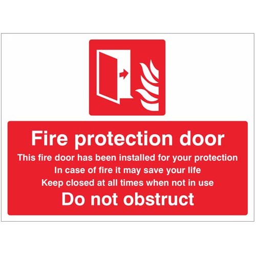 Fire Protection Door Do Not Obstruct