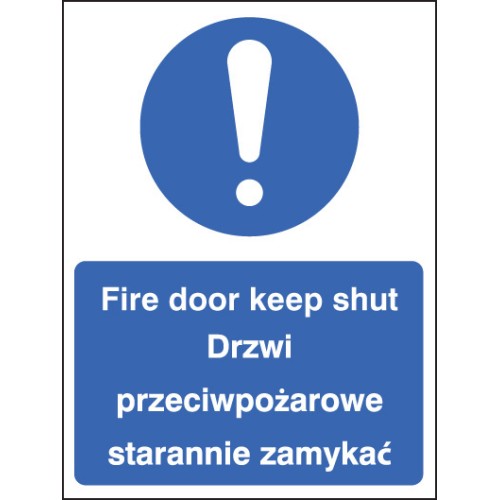 Fire Door Keep Shut (English / Polish)