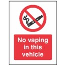 No Vaping in this Vehicle