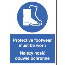 Protective Footwear Must be Worn (English / Polish)