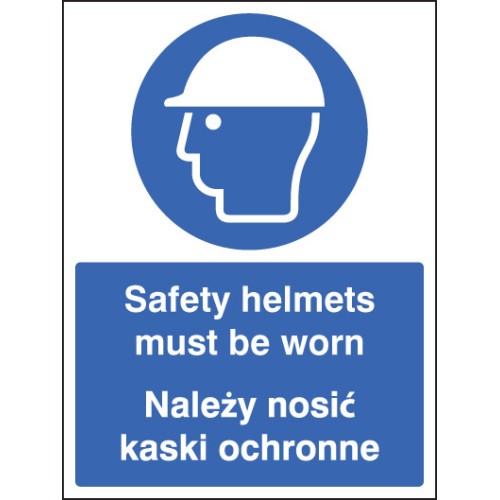 Safety Helmets Must be Worn (English / Polish)