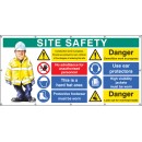 Site Safety - Construction Work - No Admittance - Hard Hat - Footwear - Demolition - Ear Protectors - Hi Vis - Overhead Loads