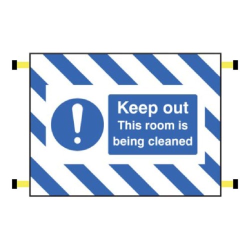 Door Screen Sign - Keep Out - This Room Is Being Cleaned