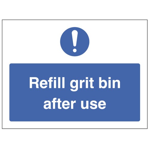 Refill Grit Bin after Use