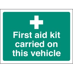 First Aid Kit Carried On this Vehicle - Window Sticker