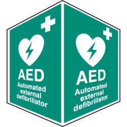 AED Emergency Defibrillator - Projecting Sign