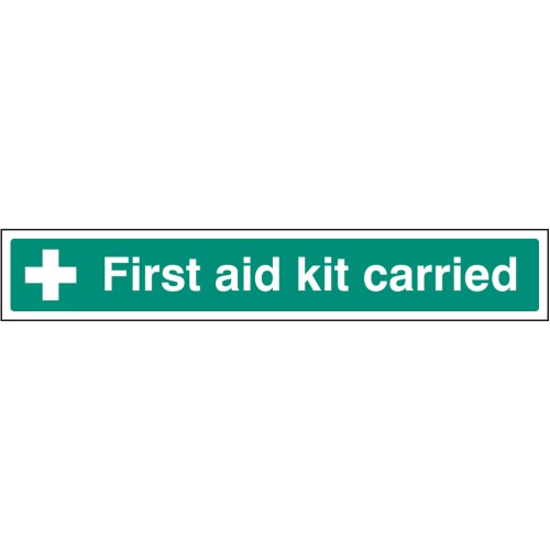 First Aid Kit Carried - Window Sticker