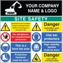 Site Safety - Construction Work - No Admittance - Hard Hat - Footwear - Demolition - Ear Protectors - Hi Vis - Overhead Loads