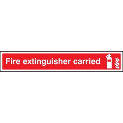 Fire Extinguisher Carried - Window Sticker