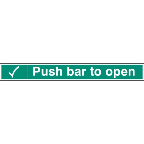 Push Bar to Open - Label