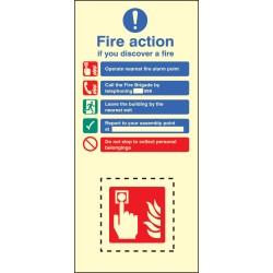 Fire Action & Call Point Set - Operate Alarm - Phone Brigade - Leave Building