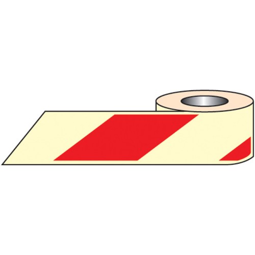 Red & White Photoluminescent Tape