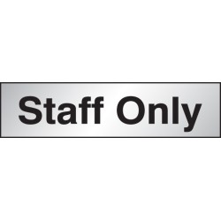 Staff Only - Engraved Aluminium Effect