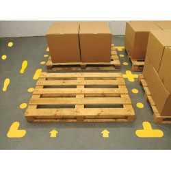 Circle - Yellow Floor Markers (Pack of 100)