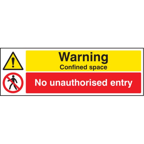 Warning - Confined Space - No Unauthorised Entry