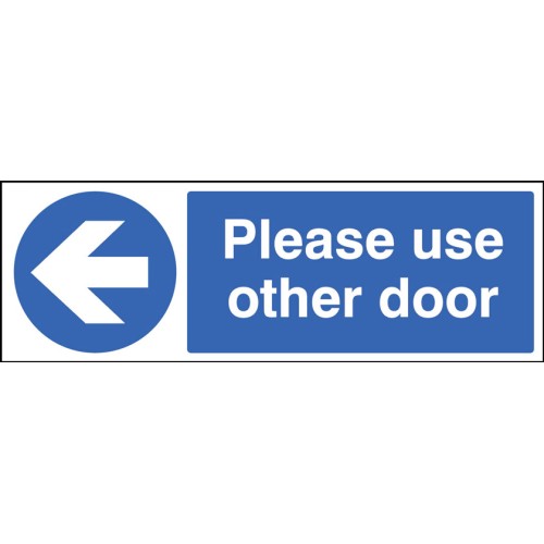 Please Use Other Door - Arrow Left