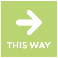 This Way - Arrow Right - Green Floor Graphic