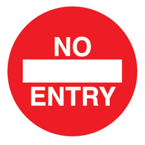 No Entry - Floor Graphic (Circle)